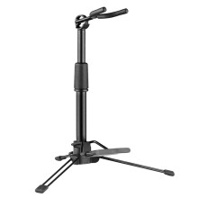 Cyfrowy stojak na instrumenty dęte, regulowany, metalowy, czarny, 1 szt.