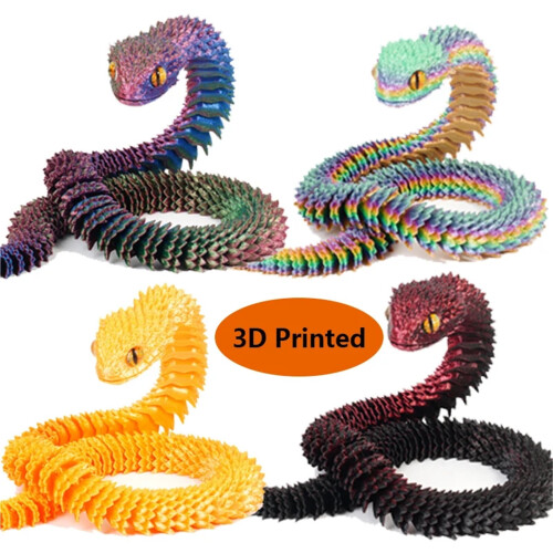 3D nyomtatott kígyó dekoráció30cm1 darab 1