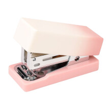 Mini-Tischhefter 2,56 x 1,57 x 1,26 Zoll inklusive 400 Heftklammern, klein, niedlich, Farbverlauf, Bürobedarf, Kapazität 15 Blatt (Rosa/A)