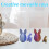 3D-printet påskeeggpynt med kaninfigur 2 tommer 3