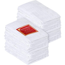 Witte theedoeken van katoen [24 stuks - 71 x 71 cm] 100% katoenen theedoeken voor schoonmaken en drogen - Zeer absorberende keukendoek