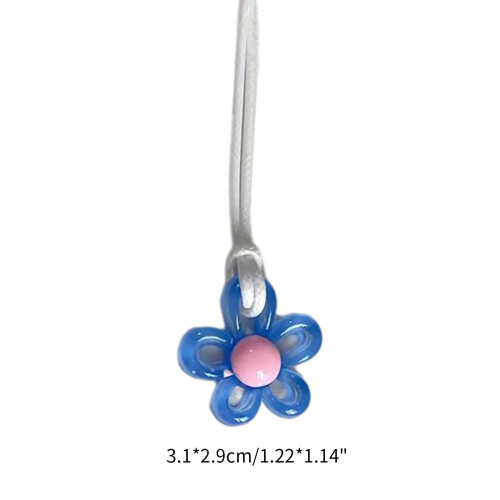 Κολιέ με κορεάτικο κρεμαστό κόσμημα με λουλούδια, Γυναικεία αλυσίδα με κρεμαστό 2