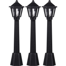 Conjunto de 24 peças de luminárias decorativas artesanais em miniatura para ruas.