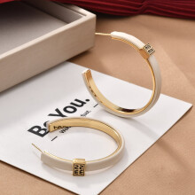 Leren oorknopjes voor dames, stijlvol en eenvoudig, groot C-vormig ontwerp, trendy sieraden