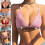 Bralette triangular sin costuras de encaje floral para mujer 2