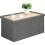 Folding Storage Ottoman Bench Grey 30 inch 1