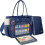 Bolsa feminina azul-marinho acolchoada para igreja com alça. 2