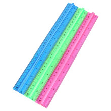 1PC Clear 12" Ruler (30cm) with Inches & CM, Handle Grip, Transparent, Random Color, Office/Classroom Supplies