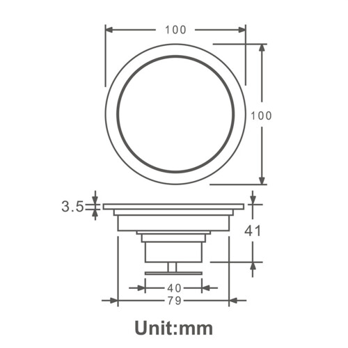 4 inch round shower drain with removable strainer cover 2