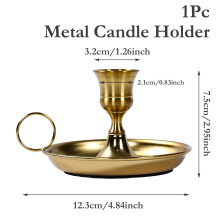 Kerzenhalter aus Metall, Tischdekoration, Kerzenständer mit Griff, Tischdekoration, Tischmittelstück, Hochzeitsdekoration