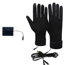 USB Rechargeable Heated Gloves with Three Heating Levels for Motorcycle Winter Riding Ski Hunting and Hiking Adventures Black