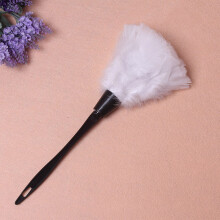 Plumeau à plumes - Fabriqué avec des plumes de dinde, 35,5 cm, idéal pour le nettoyage de la maison (blanc)