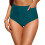 Bas de bikini triangle vert pour femme avec poche latérale1 1