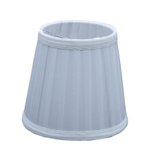 Abat-jour plissé en tissu vintage pour lampe de table, de chevet ou lustre, blanc.