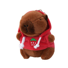 Brinquedo de pelúcia macio de capivara, enfeite para pendurar em bolsas e outros objetos decorativos.