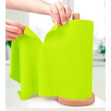 Rouleau de chiffons de nettoyage en microfibre – Déchirables, réutilisables, non pelucheux, lavables, 20 feuilles (vert fluo)