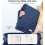 Bolsa feminina azul-marinho acolchoada para igreja com alça. 5
