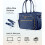 Bolsa feminina azul-marinho acolchoada para igreja com alça. 6