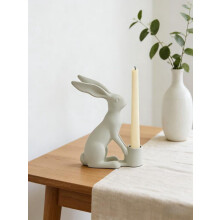 Decoratieve paashaas kaarsenhouder – Hars konijn ornament voor lentetuin, gazon, binnenplaats, tafel en huisdecoratie – Paasdecoratie