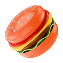 Ensemble de 5 assiettes en céramique en forme de hamburger, idéal pour les repas de famille et les fêtes. Compatible lave-vaisselle et micro-ondes.