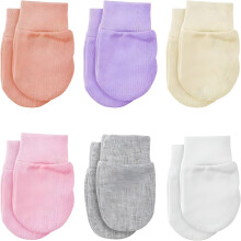 6 Pairs Newborn Baby Mittens Infant Toddler Gloves Cotton Soft Anti-Scratch Mittens Gloves for 0-6 Months Baby Girls Boys