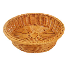 Liquidación por menos de 5$ Cesta de almacenamiento hecha a mano, cestas de pan de ratán hechas a mano, cesta redonda de mimbre para frutas para