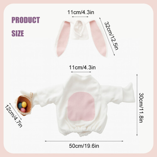 Roupa de Páscoa para ganso de jardim de 23 ou 17 polegadas. 2