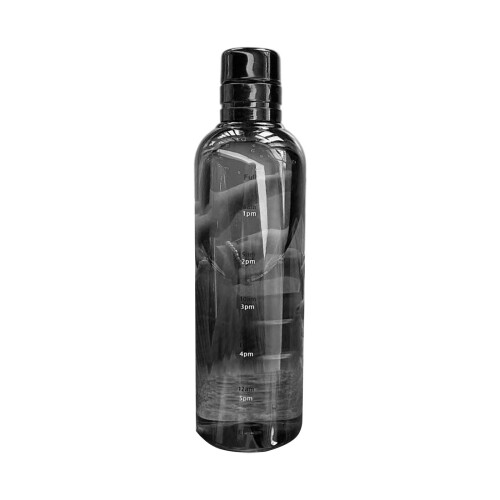 Garrafa de água transparente com tampa, 750ml, plástico resistente a quebras.