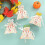 Easter bunny ear bags candy holder fabric 6 pcs 5
