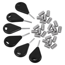 6 Pcs Surf Fin Key Surfing Surf Fin Key with 24 Pcs Fin Screws Universal Hexagon Surfboar,0k80