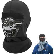 Μάσκα πλήρους προσώπου Winter Rider με αντιθαμβωτική επένδυση από φλις, ζεστή και
