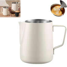 Milk Frother Cup Milk Frother Cup Stainless Steel Milk Frother Cup Large Metal Milk Frother Cup Steaming Pitcher For Coffee Milk
