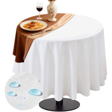 Waterproof, Heat-Resistant Table Pad Protector with Flannel Backing – Cut-to-Fit, Reusable, 52" Round Vinyl Padding Under Tablecloth