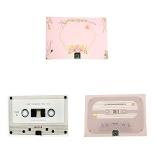Lot de 3 cassettes audio pour enregistrement vocal, carte son réutilisable de 60 secondes (10 x 7,5 cm), idéales pour la Saint-Valentin et les