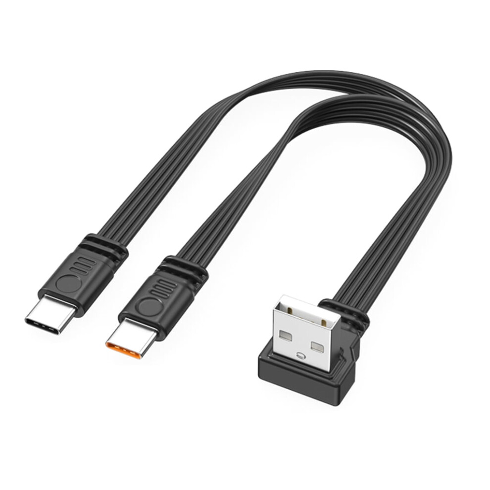 Usb-C Double Output Charging Cable 66W Fast Charge Angled 913211383698