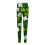 Women's Green Plaid Leggings with Shamrock Pattern - Soft 3