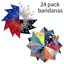 24-dielna sada obojstranných šatiek, 22" unisex šatky, mäkký polyester, odolné voči vyblednutiu a rýchloschnúce na