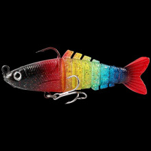 2PC Fishing Lures Jigs With Hook Multi-Section Imitation 9cm/17g Freshwater Saltwater Soft Bait