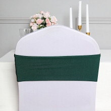 Lazos para sillas BalsaCircle5Spandex, decoración para bodas, color verde cazador