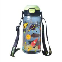 550ml Kids Water Bottle for School or Travel, BPA Free, Plastic Water Bottle with Spout Safe Dishwasher Cover, Straw and Silicone BPRV