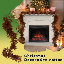Guirlande de pin de Norfolk réaliste de 1,80 m pour cheminée – Guirlande de Noël artificielle luxuriante, décoration intérieure/extérieure,
