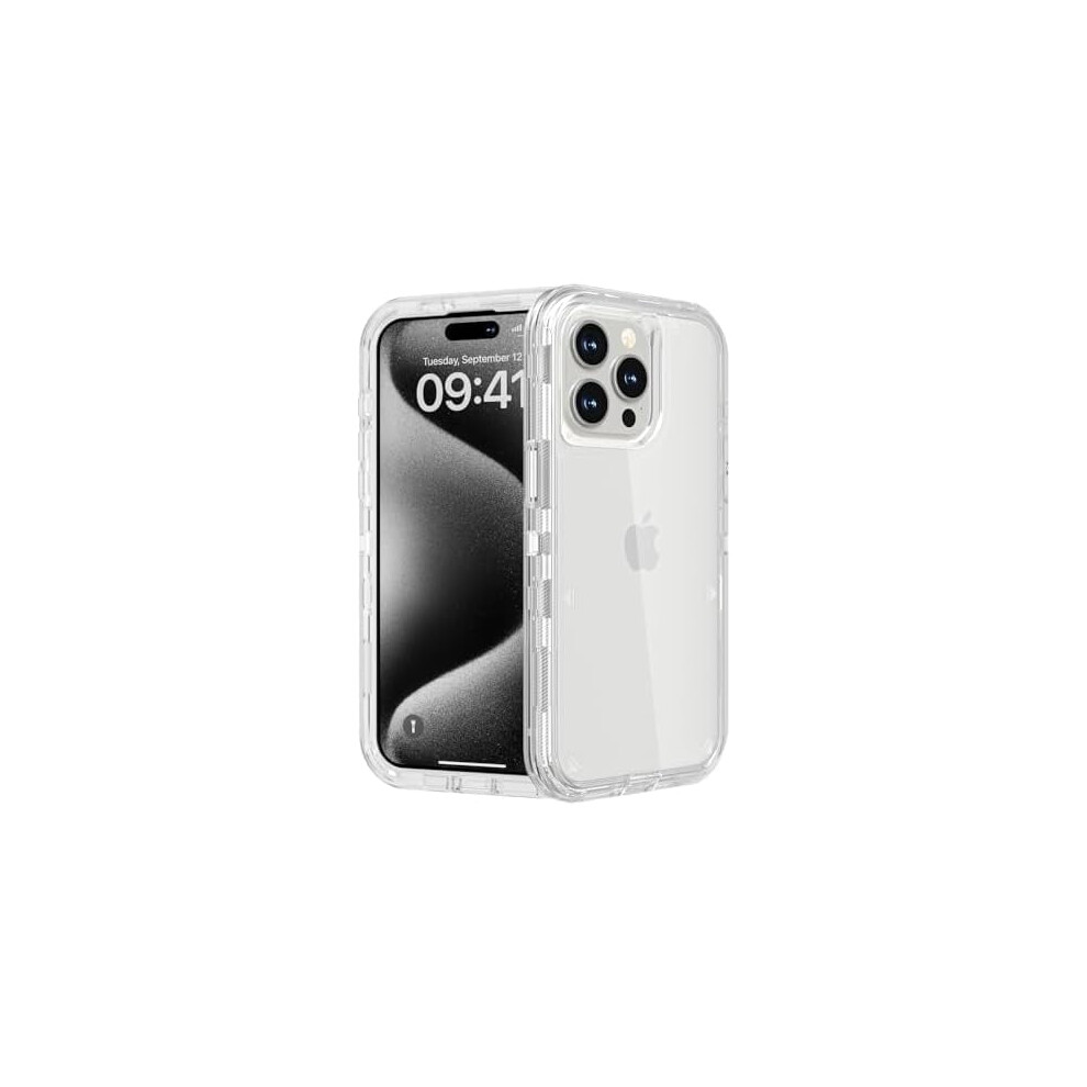Fu1999 Iphone 15 Pro Case – Heavy Duty Shockproof, Anti-Drop, Dual-Layer Transparent Cover Compatible With Iphone 15 Pro (6.1") 9405492932494