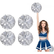 Plastic Cheerleading Poms, 4Pcs Super Cute Cheerleading pom poms Cheer Dance Pom Pom for Game, Sports, Aerobics