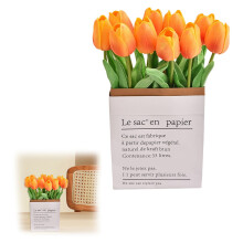Tulipanes artificiales de poliuretano para decoración del hogar y ramos de novia