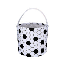 Sportlich gestalteter Osterkorb, 35 x 25 cm, tragbarer Filzeimer als Geschenktasche für Ostereiersuche, Süßigkeitenaufbewahrung und Partydekoration