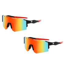 2PCS Polarized Sports Sunglasses UV400 Lightweight TR94 Frame Running Baseball Glasses for Men Women Driving Fishing Cycling
