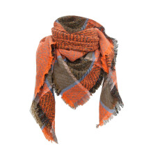 Cachecol Seductiva Feminino Outono Inverno Cachecol Clássico com Franjas Xadrez Cachecol Quente e Macio Grande Xale/Manta