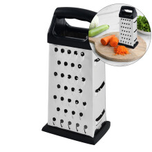 Yoloke Mini 4-Sided Stainless Steel Cheese Grater with Box Design – Dishwasher Safe, Black, Compatible with All Hard Cheeses & Veggies
