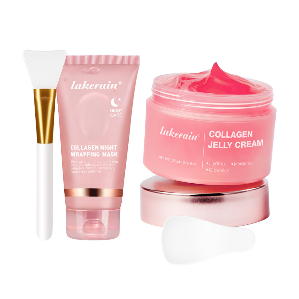 Cream Lakerain Collagen Peel-Off Mask Hydrating And Rejuvenating Hydrolyzed Collagen Jelly Set