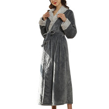 Flauschige Bademäntel für Damen, weicher, warmer Fleece-Bademantel für Damen
